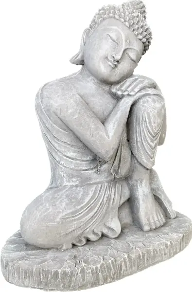 Product image 8 of the product “Hema - Buddha relax - left knee is up, 45 cm H | cast stone ”